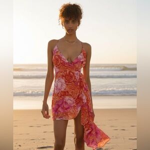 BOGO! Lovers and Friends Revolve Kamala Dress Chai Floral Print Small